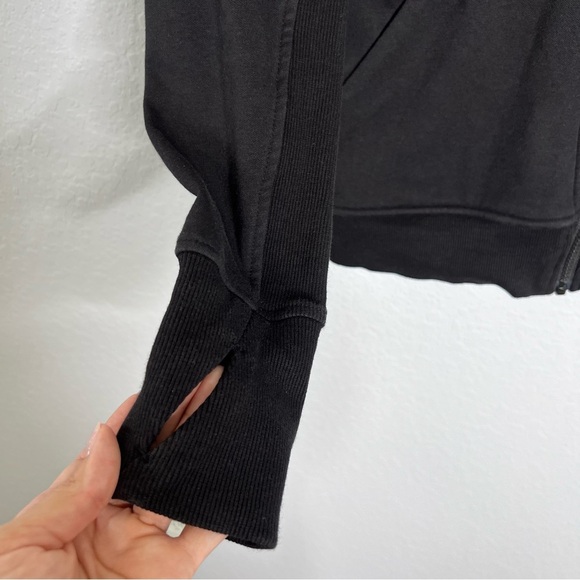 Athleta Jacket Women’s Small Triumph Hoodie Full Zip Activewear Black S - Picture 4 of 10